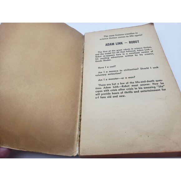 Adam Link Robot By Eando Binder Paperback First Edition 1965 Sci Fi Novel - Picture 2 of 8